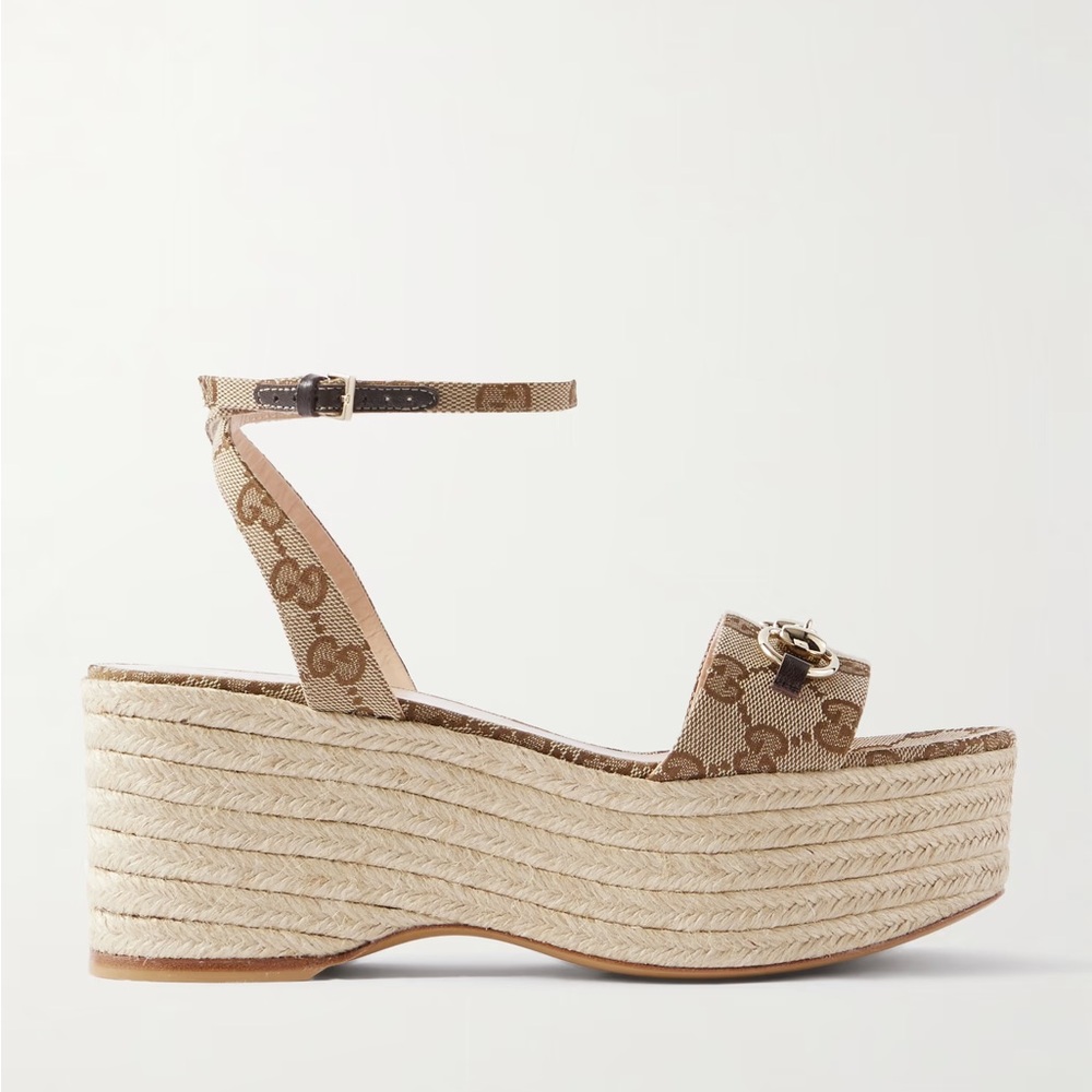 Horsebit Platform Espadrille Sandal